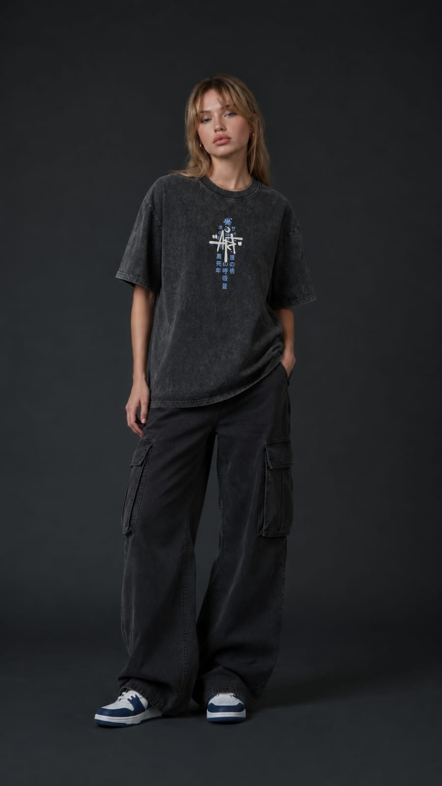Kukoshibo Acid Wash Black T-Shirt