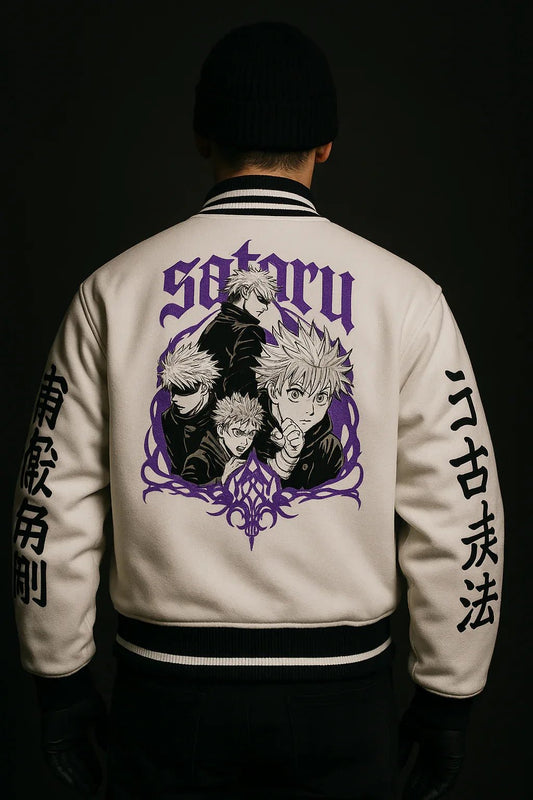 Cursed Energy Varsity Jacket – Gojo Edition - ALTR