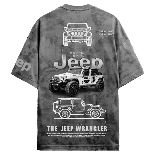 Jeep Wrangler Grey Acid - Wash T-shirt - ALTR