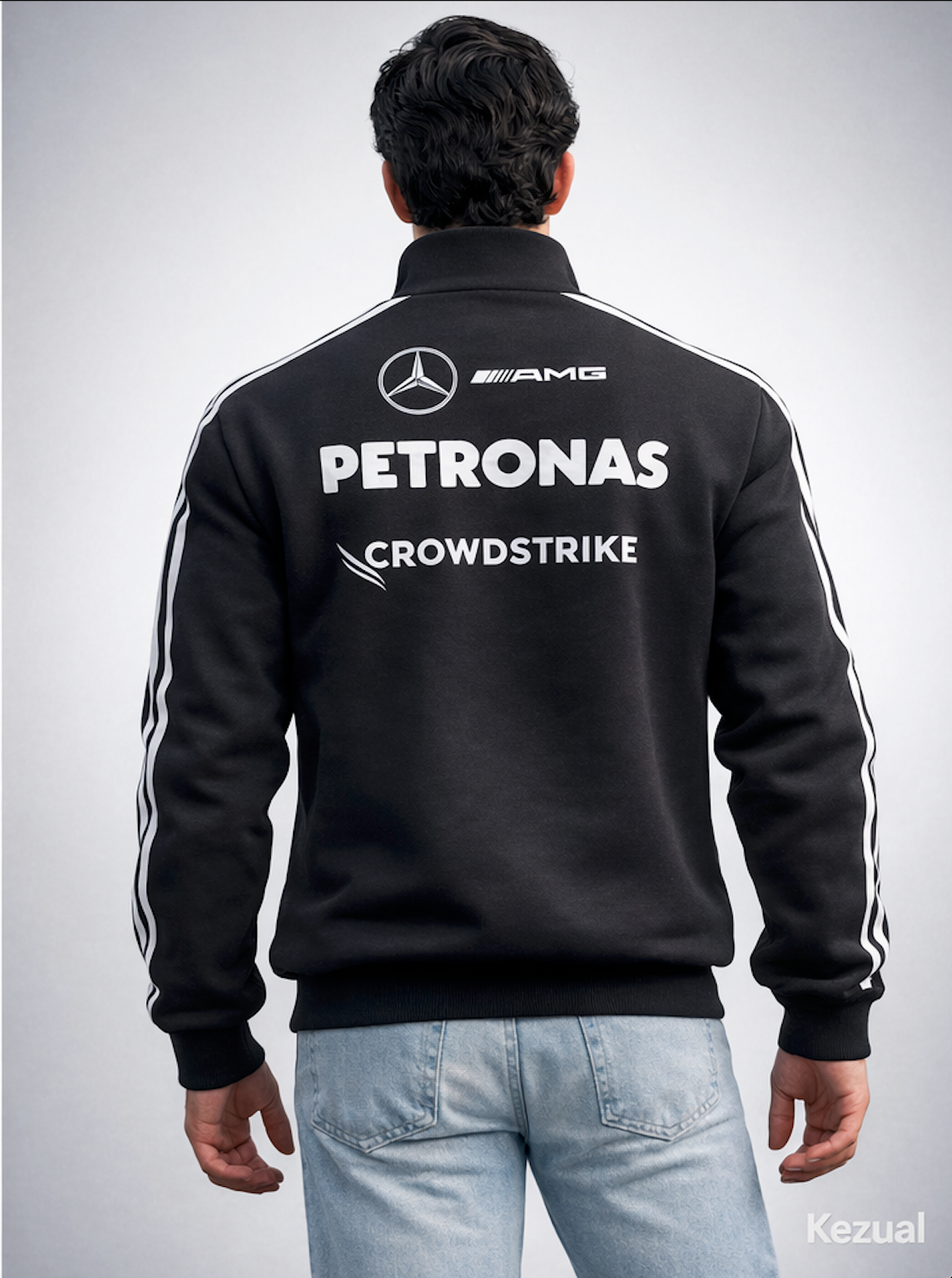 F1 PETRONAS UNISEX BLACK ZIP UP SWEATSHIRT | ALTR