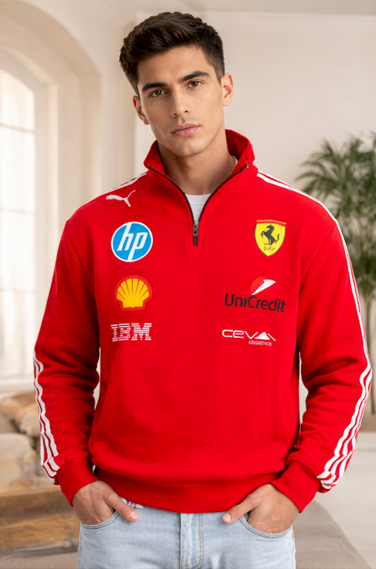Scuderia Ferrari 2025 Zip Up Sweatshirt | ALTR