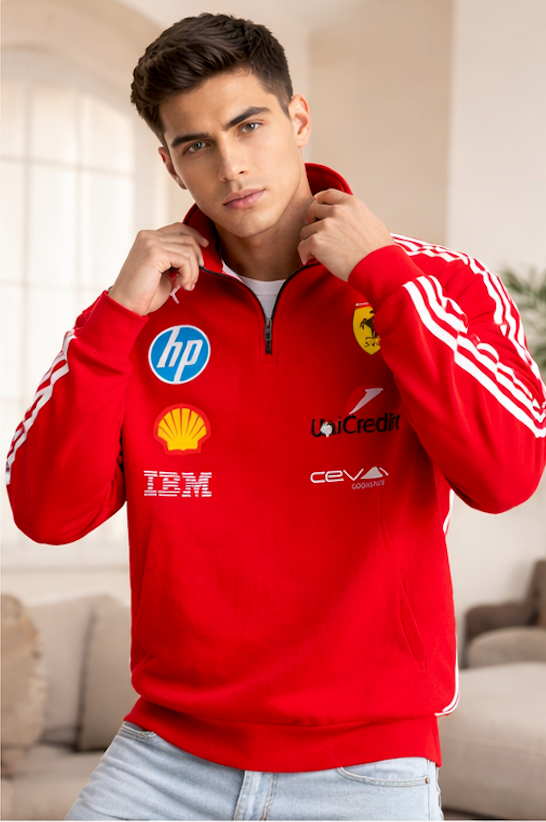 Scuderia Ferrari 2025 Zip Up Sweatshirt | ALTR