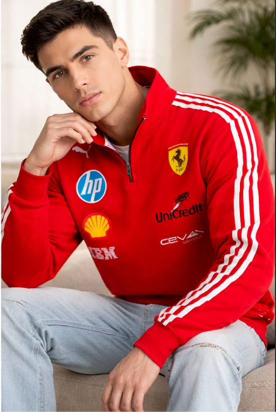 Scuderia Ferrari 2025 Zip Up Sweatshirt | ALTR