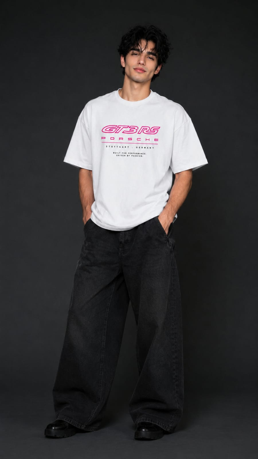 Porsche Pink GT3 White Tshirt