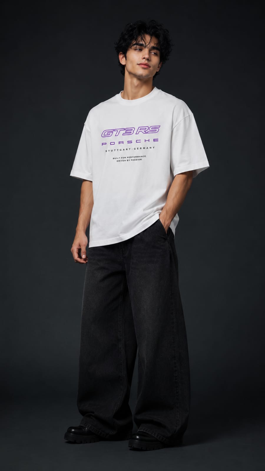 Porsche Purple GT3 White T-Shirt