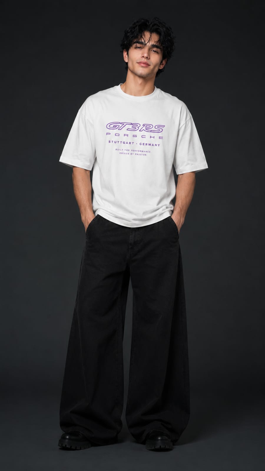 Porsche Purple GT3 White T-Shirt