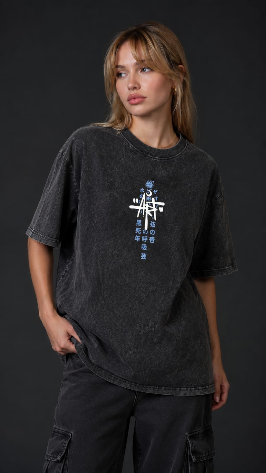 Kukoshibo Acid Wash Black T-Shirt