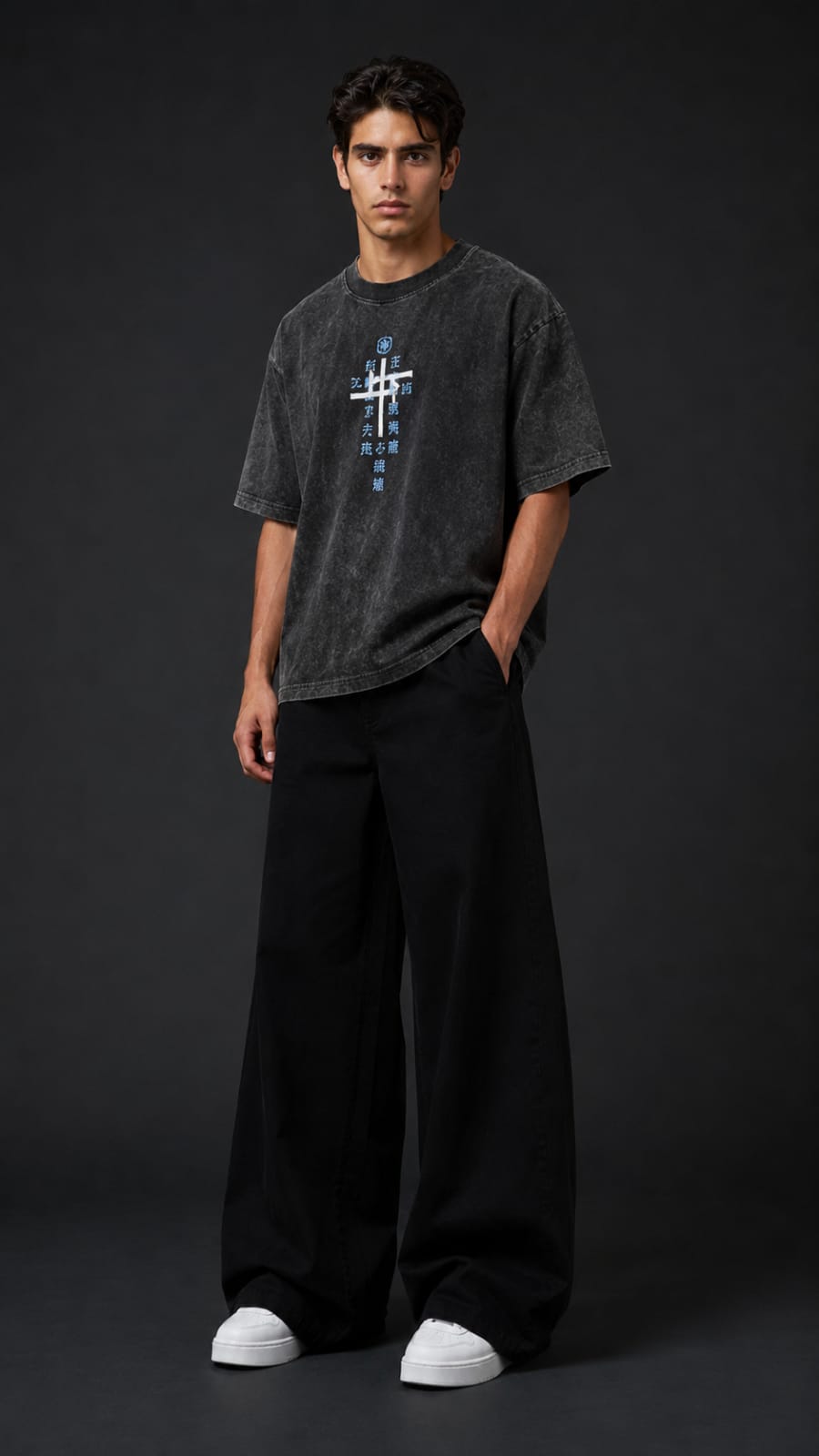 Kukoshibo Acid Wash Black T-Shirt