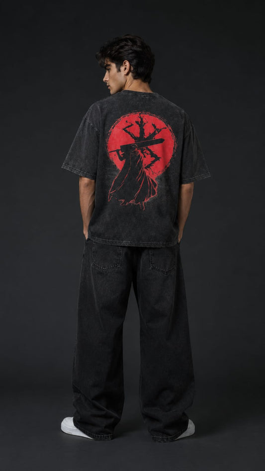 Berserk Acid Wash Black Tshirt