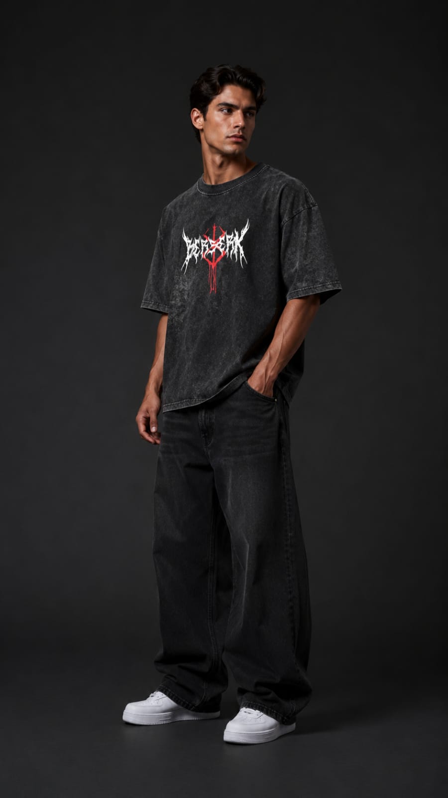 Berserk Acid Wash Black Tshirt