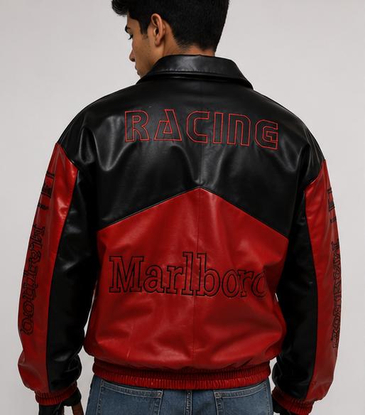 Marlboro Racing Leather Bomber Jacket