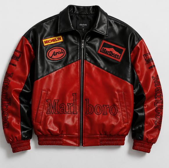 Marlboro Racing Leather Bomber Jacket