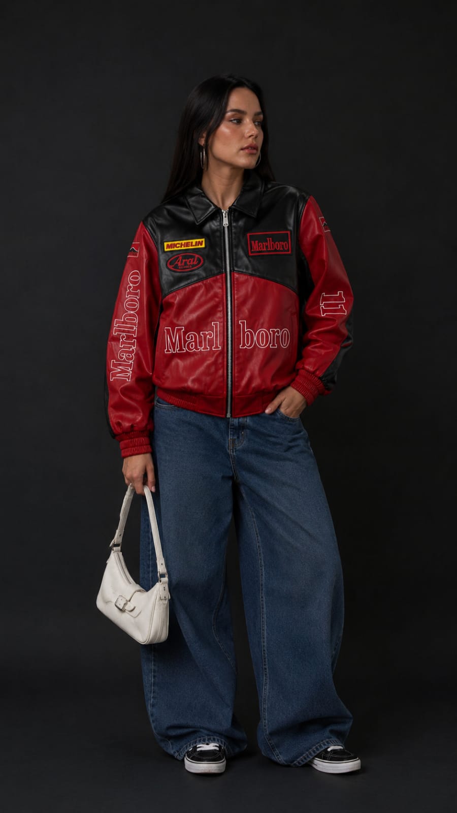 Marlboro Racing Leather Bomber Jacket