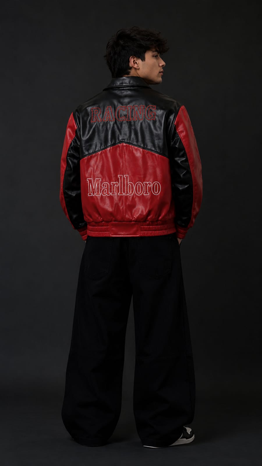 Marlboro Racing Leather Bomber Jacket