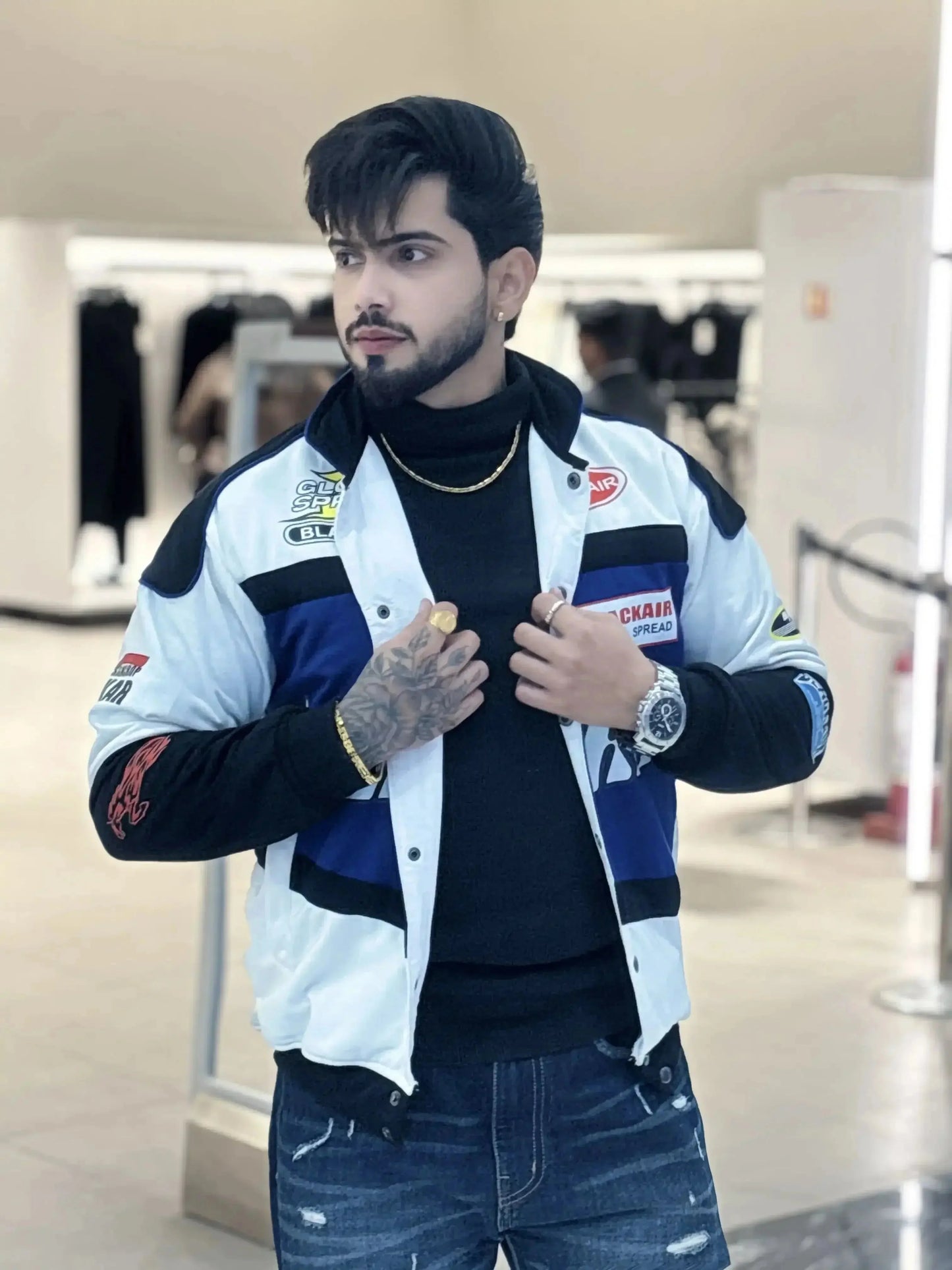 Black Air Racer Blue Jacket - ALTR