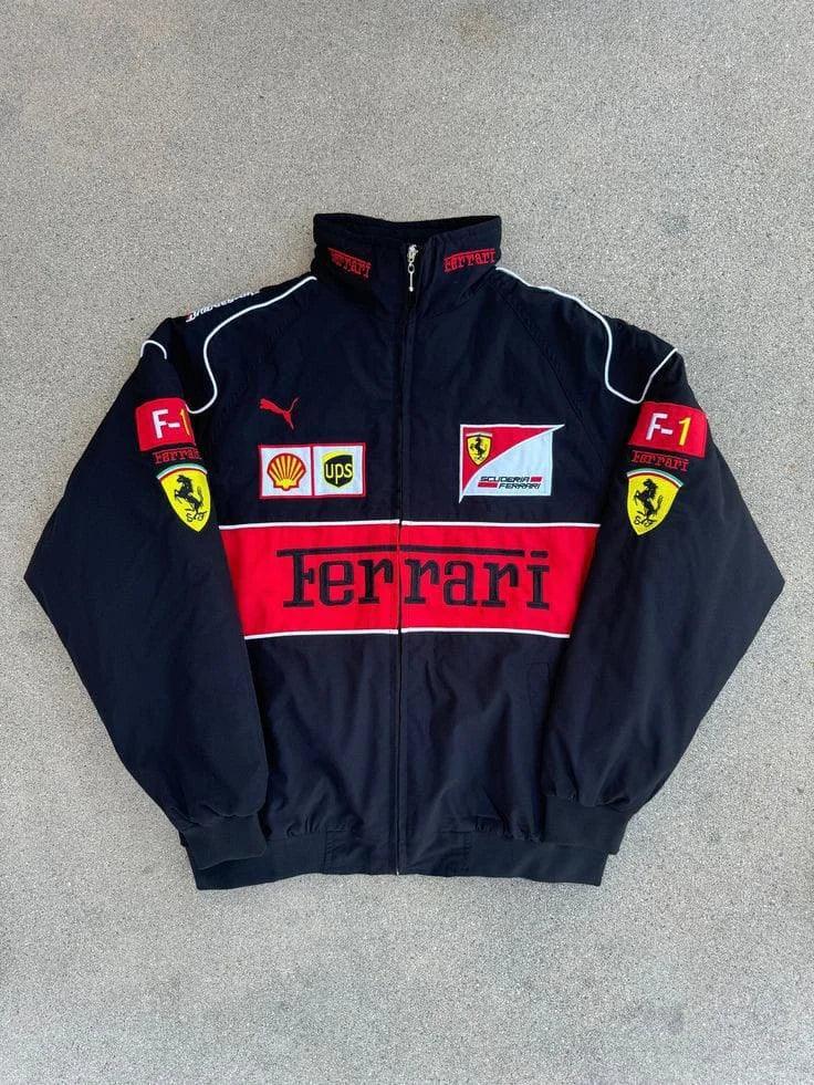 Black Ferrari F1 Unisex Jacket - Premium Parachute | ALTR - ALTR