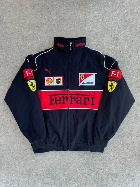 Black Ferrari F1 Unisex Jacket - Premium Parachute | ALTR - ALTR
