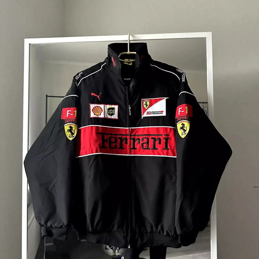 Black Ferrari F1 Unisex Jacket - Premium Parachute | ALTR - ALTR