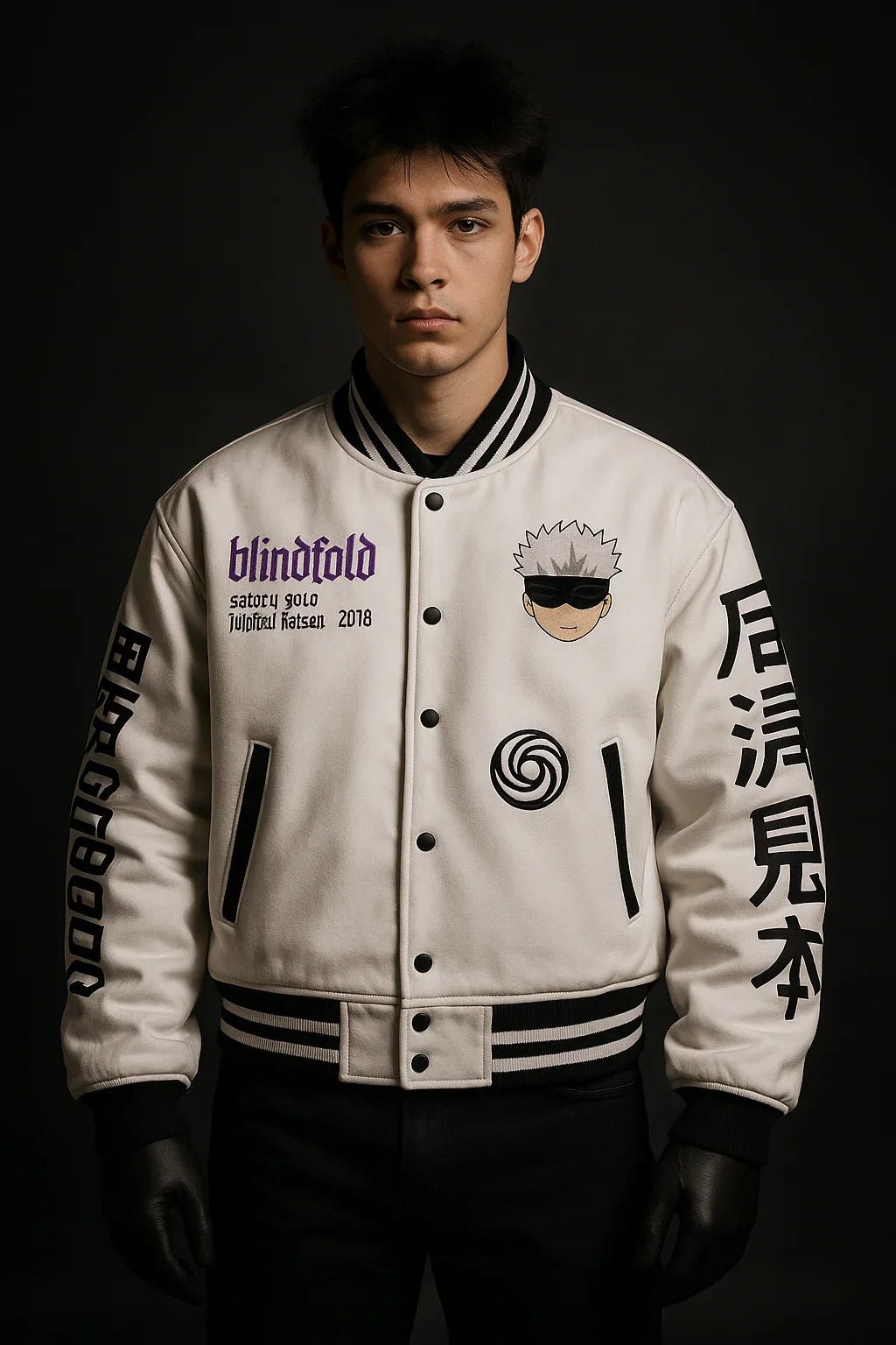 Cursed Energy Varsity Jacket – Gojo Edition - ALTR