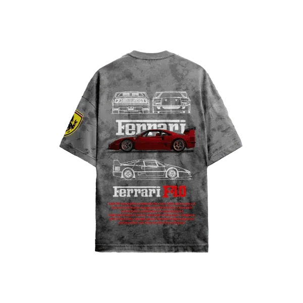 Ferrari Grey Acid - Wash T-Shirt - ALTR