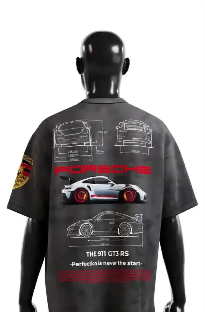 Porsche Grey Acid - Wash T-Shirt - ALTR
