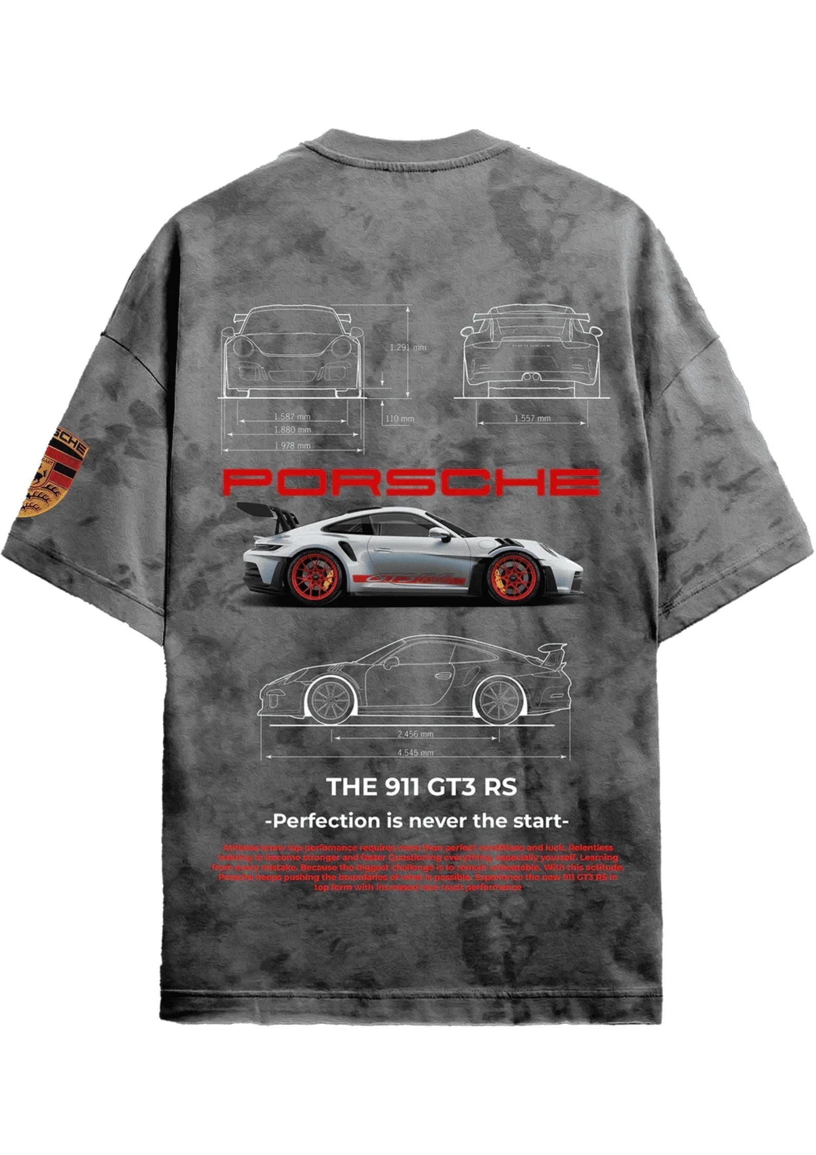 Porsche Grey Acid - Wash T-Shirt - ALTR