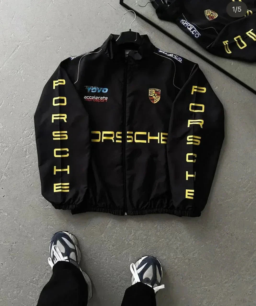 Premium Porsche Puffer Jacket Dynamic Black - ALTR