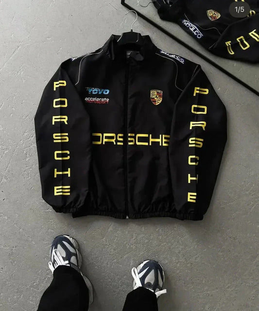 Premium Porsche Puffer Jacket Dynamic Black - ALTR