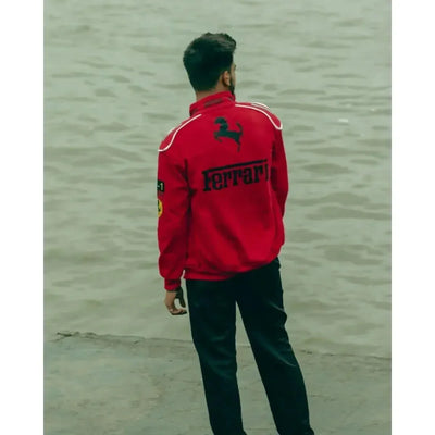 Red Ferrari F1 Unisex Jacket Parachute Puffer